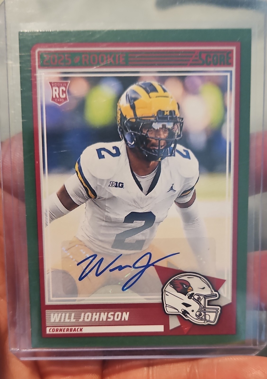 2025 Score - Rookies Will Johnson #11 Green Signatures (AU, RC)