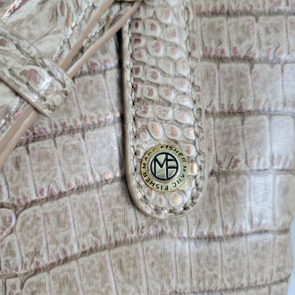 Marc Fisher Cream Color Alligator Tote Purse - Image 4 of 4
