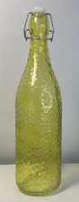 Yellow/Green Glass Beverage Bottle Swing Top 32 oz