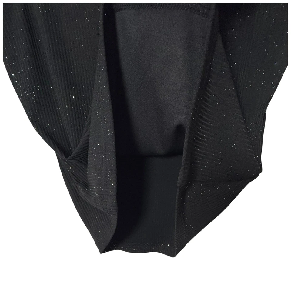 Joseph Ribkoff Square Neck Sleeveless Glitter Ribbed Stretch Knit Top Size 12 - Image 4 of 4