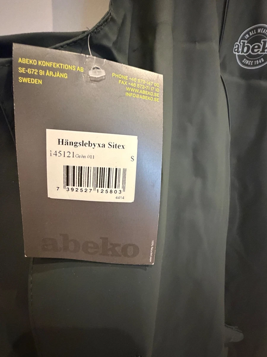 Mono con tirantes y tirantes impermeable Abeko Sitex verde pequeño S ropa de trabajo de pesca