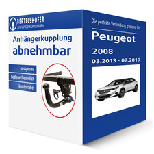 Auto Hak Anhängerkupplung abnehmbar für PEUGEOT 2008 I Typ CU AHK