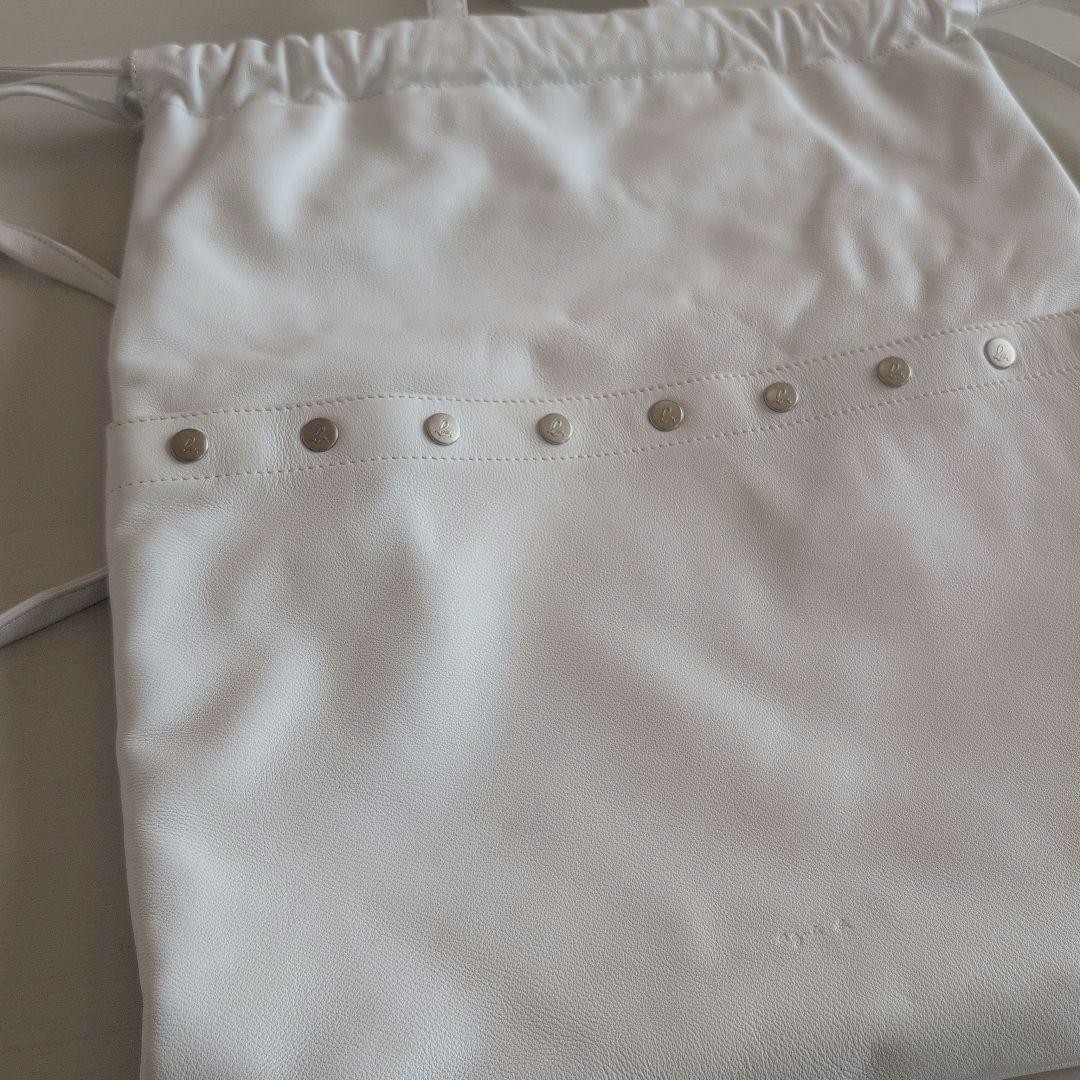 agnes b White Drawstring Backpack Stylish Bag - image 6