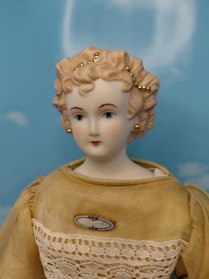 18'' Bisque China Doll Vintage, Great Dress