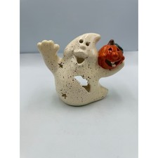 Ghost & Pumpkin Votive Candle Holder Cream  &...