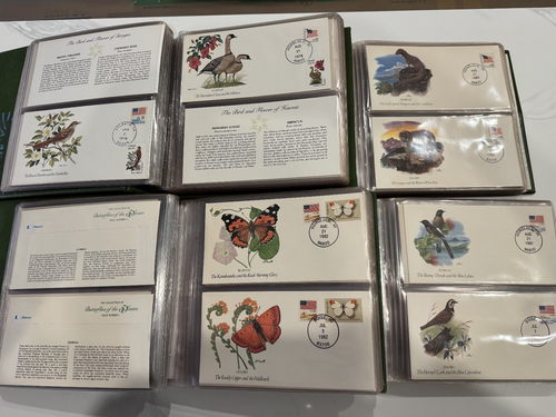 200 50 usps stamps STATES BIRDS FLOWERS SONGBIRDS WILDLIFE 1980's 4 albums - Afbeelding 7 van 24