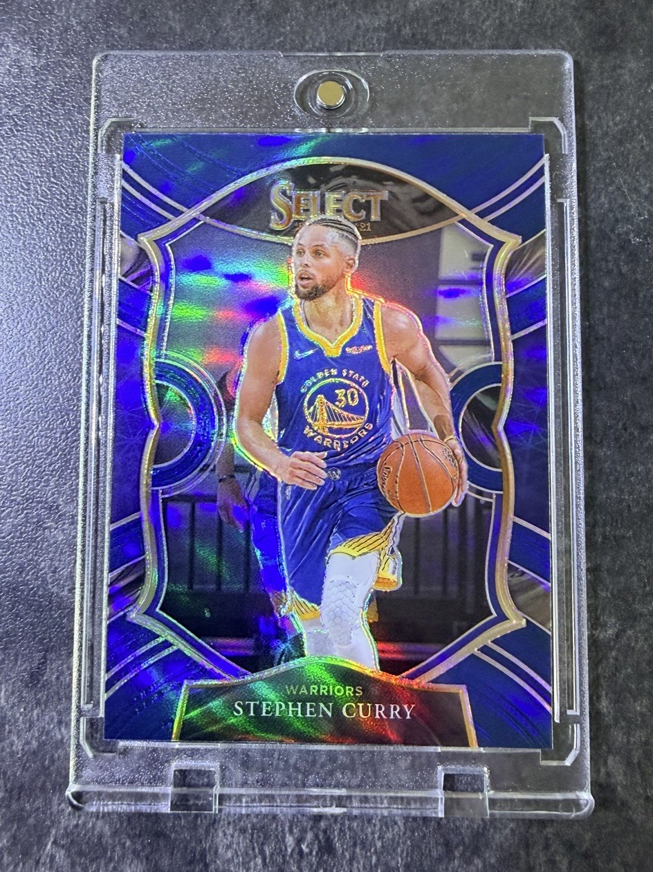 STEPHEN CURRY 2020-21 Panini Select Concourse BLUE SILVER PRIZM SP Warriors