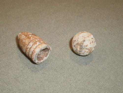 Civil War .58 Caliber Mini Ball Bullet And Musket Ball