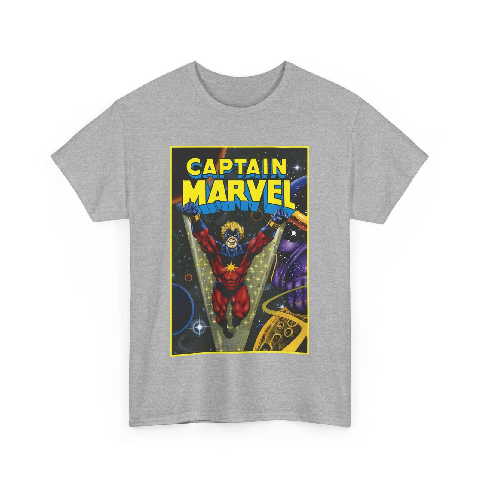 Captain Marvel T-Shirt - Jim Starlin Art - Mar-Vell - Thanos - Marvel Comics