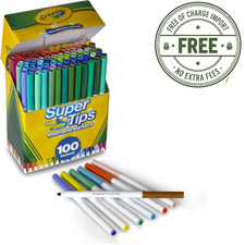 Crayola Super Tips Marker Set 100ct, Bulk Washable Markers, Holiday Gift