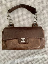 Chanel Leather Graffiti Coco No 5 Handbag Pur...