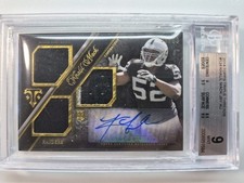 Khalil MACK 2014 Topps TRIPLE THREADS ROOKIE PATCH Autograph #/99 AUTO RC BGS-9
