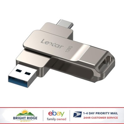 Compact 128GB USB Memory Stick with Dual Connectors for Laptops and Smartphones