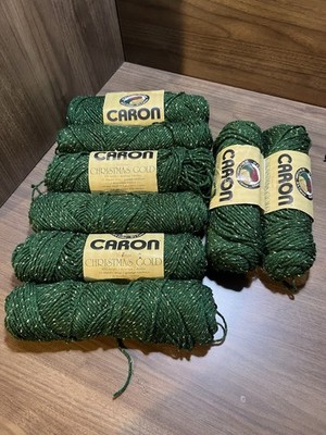 Caron CHRISTMAS GLITTER Yarn BALSAM  Acrylic/Metallic 50gr/ 93yds ea. Set of 8