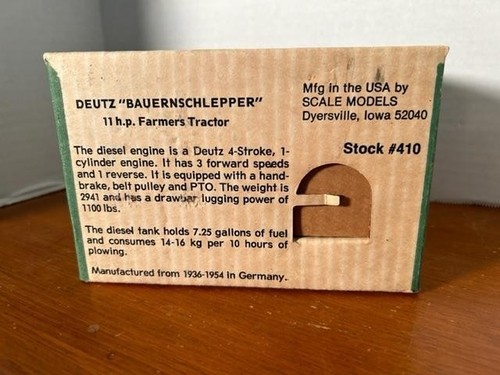 DEUTZ DIESEL BAUERNSHLEPPER #410 MADE IN USA NEW IN BOX - Picture 6 of 6