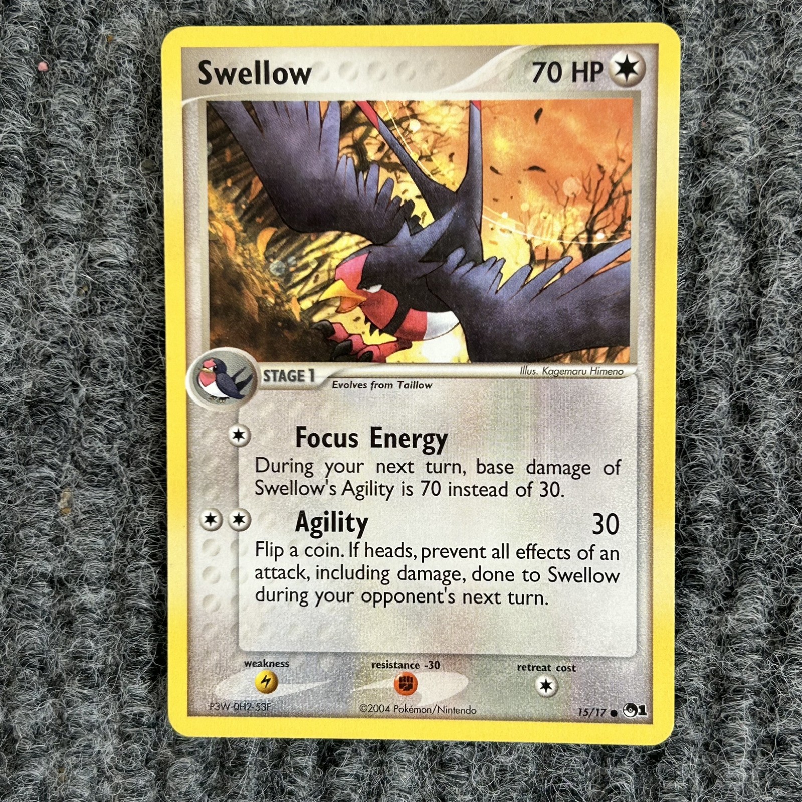 Pokemon POP Series 1 Swellow 15/17 Regular Common NM