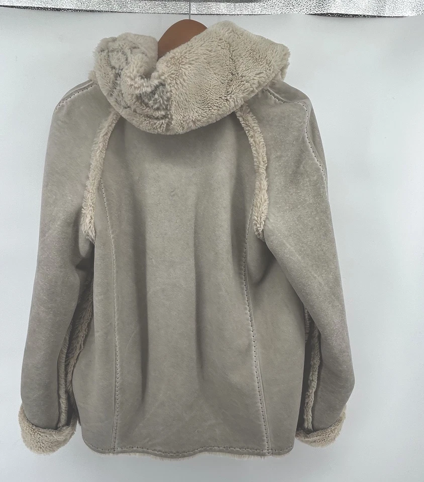 Chaqueta de peluche gris imitación gamuza mujer pequeña elisa cavaletti by daniela dallavalle Foto 2 de 4