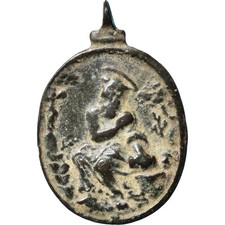 MEDALLA RELIGIOSA PERFECTA 1600S NUESTRA SEÑORA DE GUADALUPE MEDALLÓN ANTIGUO SAN JERÓNIMO