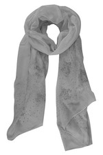 Glittering Rhinestone Studded Scarf Summer Shawl White