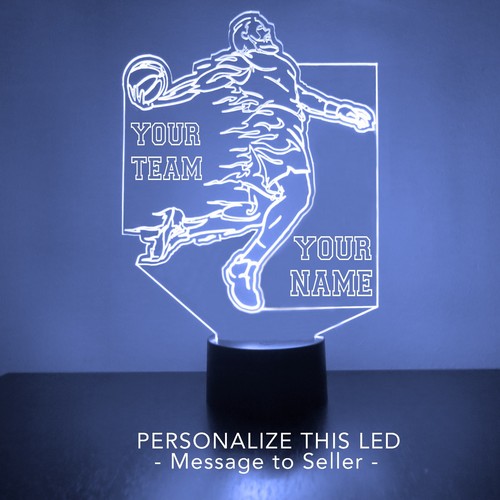 Houston Rockets Night Light, Personalizado GRATIS, Baloncesto LED Lámpara de ventilador deportivo - Imagen 5 de 10