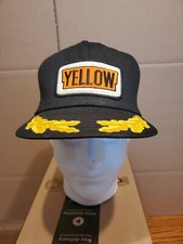 Vintage Made In USA Yellow Snapback Hat. Bin#2