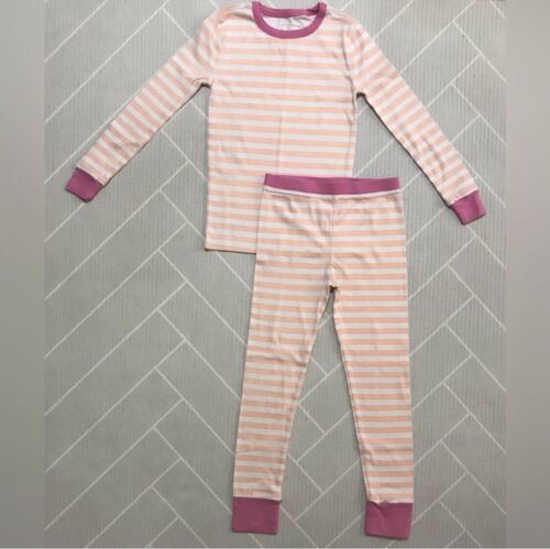 Crewcuts orange color striped 2 pcs sleepwear girl's size 8 - 第 1/8 張圖片