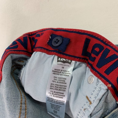 Levi's Boys Youth Jeans 16 511 Slim Flex Stretch Denim Blue Jeans Size 16 - Picture 5 of 5