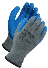 12 Pairs Nugear Blue Crinkle Latex Palm Coated Protective Safety Work Gloves 