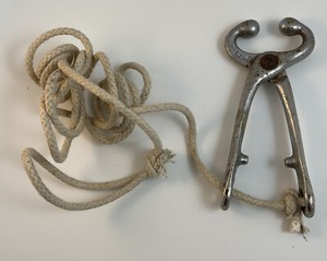 Bull Ring Lead Rope Nostril Clamp Western Decor Tack Vintage