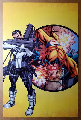The Punisher Dark Reign Vs The Sentry Marvel Comics Poster by Mike