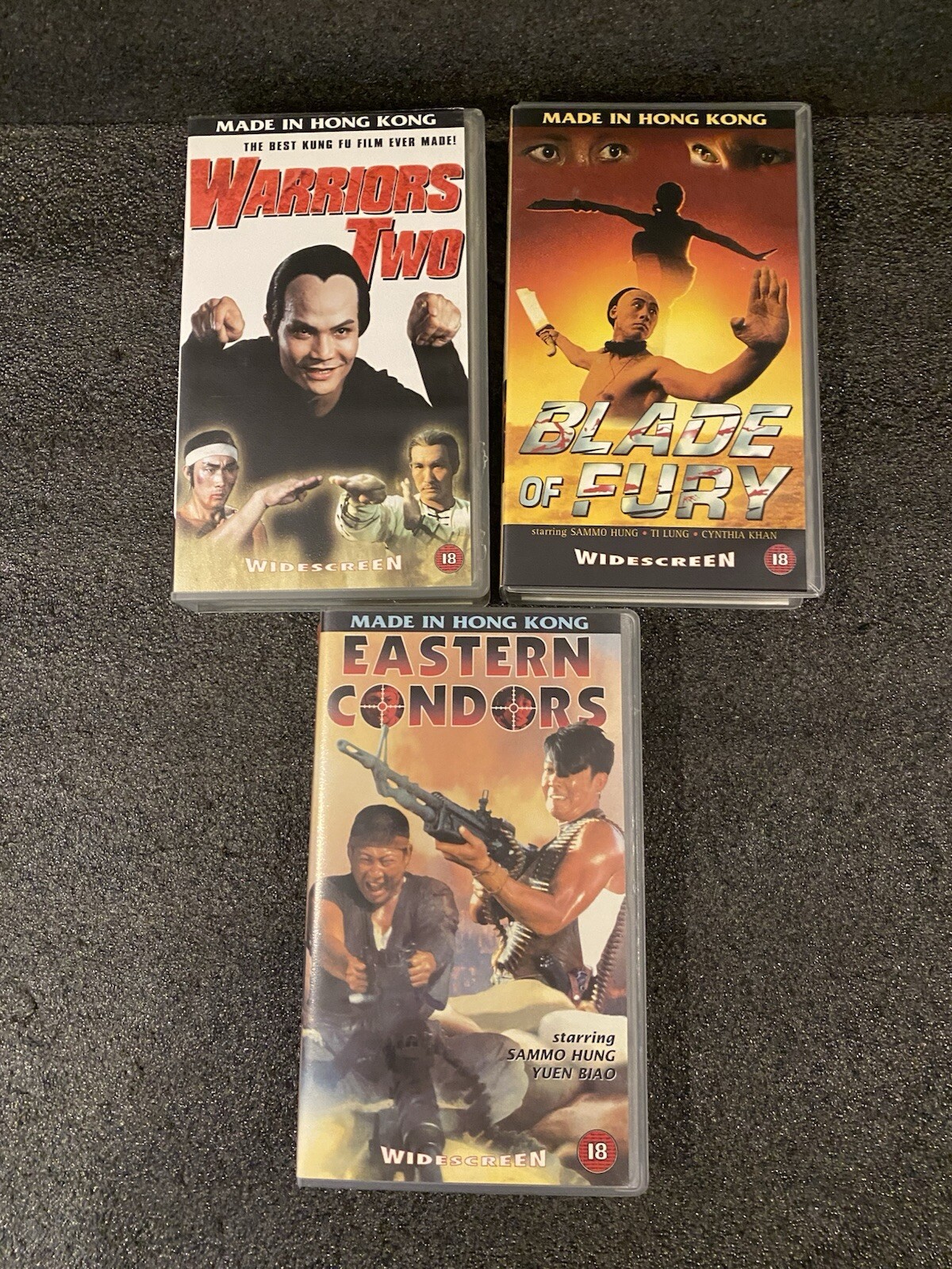 Asian VHS Video Tapes X 3 - Warriors Two, Blade Of Fury & Eastern Condors