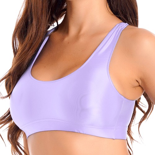 Sujetador deportivo para mujer de seda de hielo sin mangas Racerback torso recortado yoga fitness entrenamiento - Imagen 64 de 207