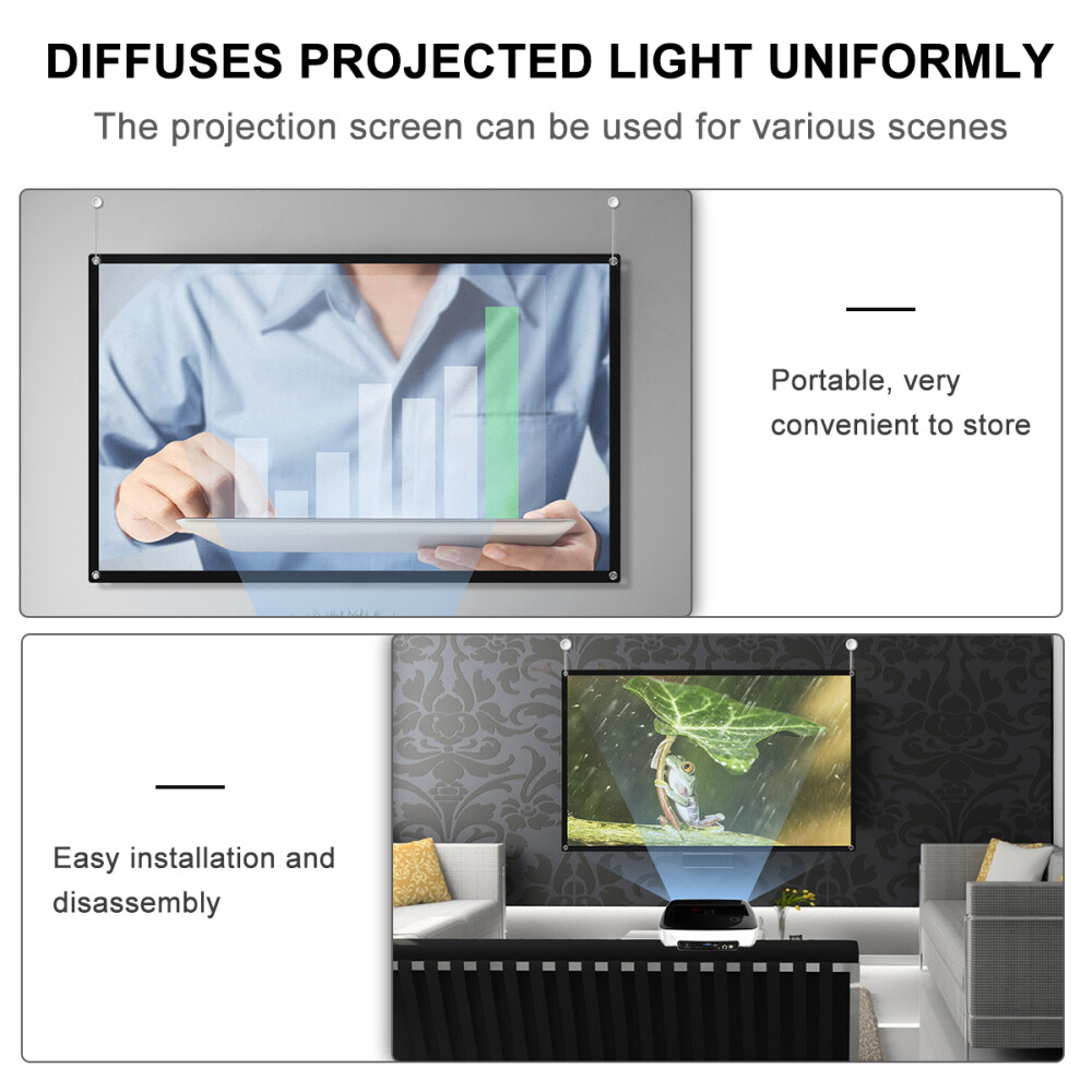Roll Up Projector Screen Projection Screen Foldable Projector Screen eBay