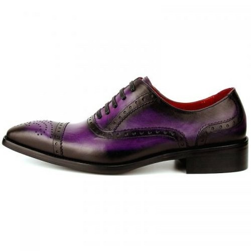 Fiesso Royal Purple Pointed Cap Toe 