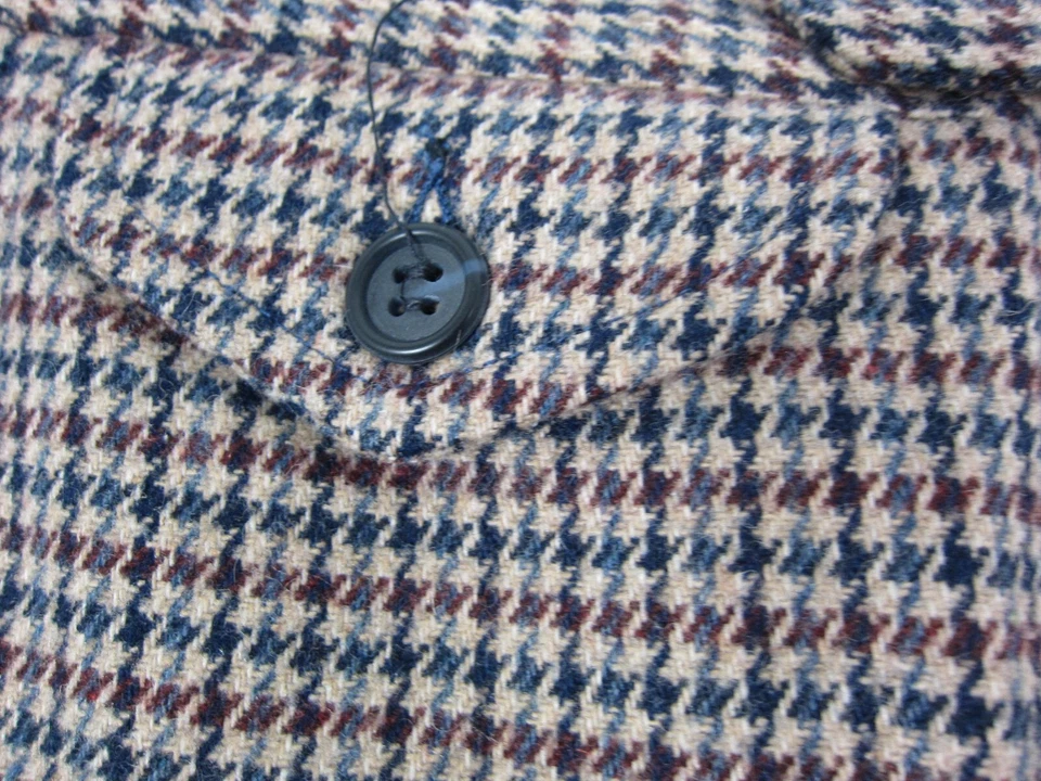 True Vintage Jaymar Tweed Pants Mens 32x28 Brown 60s 70s Houndstooth Knit Disco - Image 4 of 4