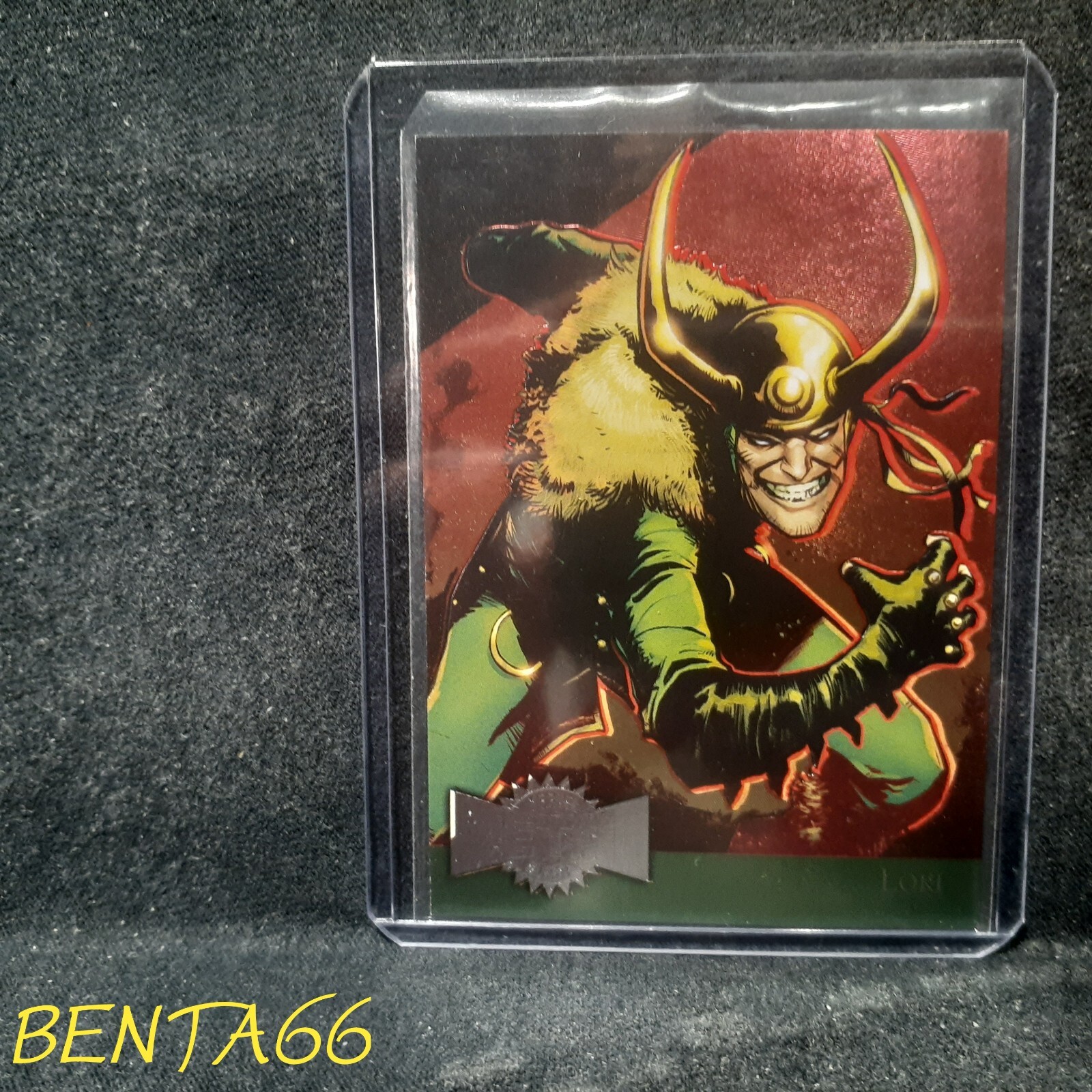 2015 Marvel Fleer Retro 🔥 Metal Blaster Loki Insert Card # 21 of 42 A