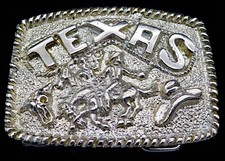 Texas Cowboy Hand Cast Vintage Belt Buckle