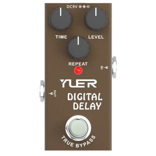 YUER Digital Delay Pedale Effetto Basso Elettrico DC 9V True Bypass - Foto 4 di 9