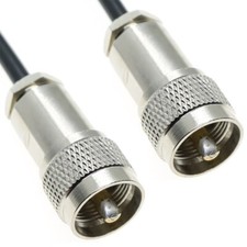 RG58 UHF Male to UHF Male PL-259 Clamp Lot RF Coaxial Pigtail Jumper Cable