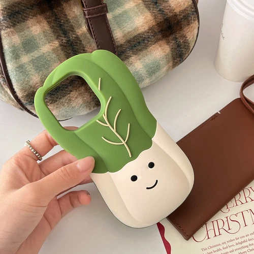 3D Cabbage Phone Cover Silicone Shockproof Case For iPhone 16 Pro Max 15 14 13 - 第 8/13 張圖片
