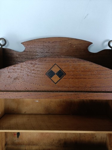Gorgeous Medicine Cabinet Inlay Wood Antique Apothecary Kitchen Bathroom cabine - Picture 8 of 9