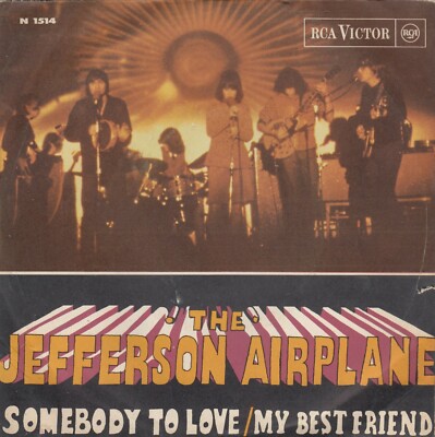 THE JEFFERSON AIRPLANE SOMEBODY TO LOVE UNIQUE COVER 1967 RECORD