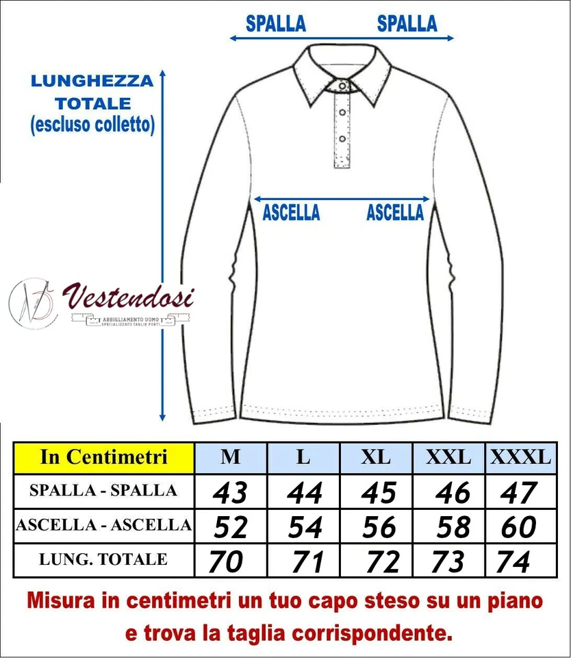 Maglia Polo da Uomo Manica Lunga 100% Cotone Leggera COVERI M L XL XXL XXXL - Immagine 2 di 2