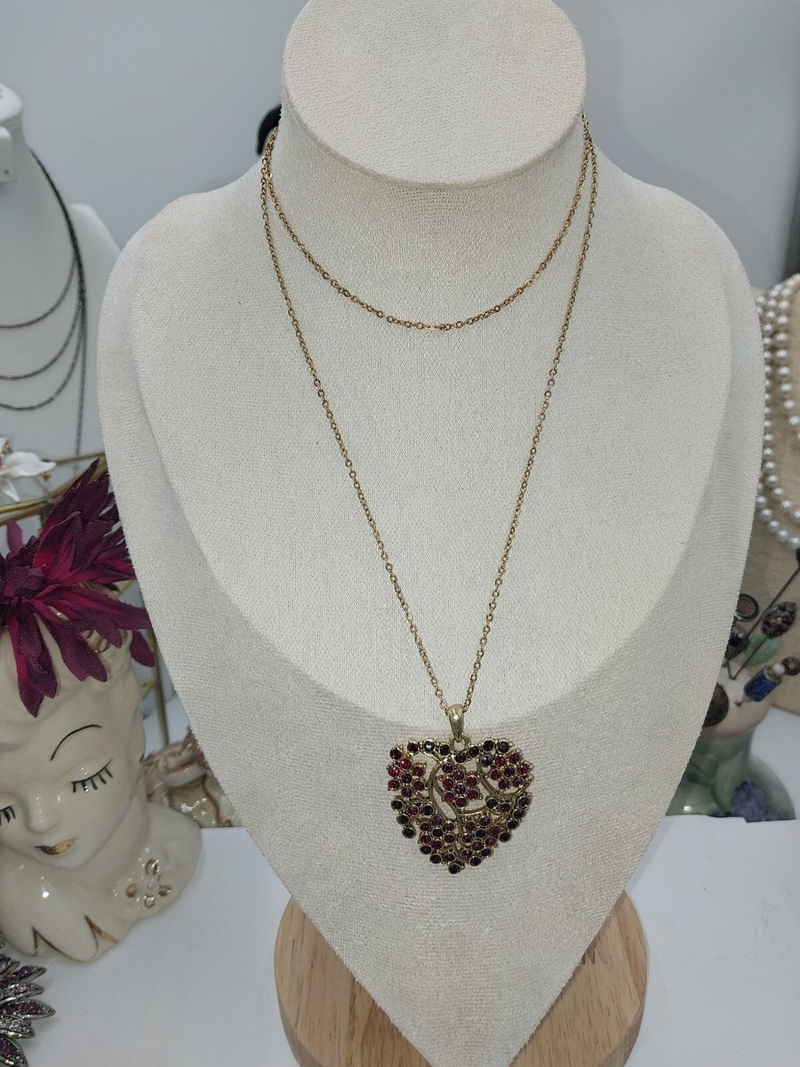 Vintage VICTORIAN TRADING Heart Pendant Necklace