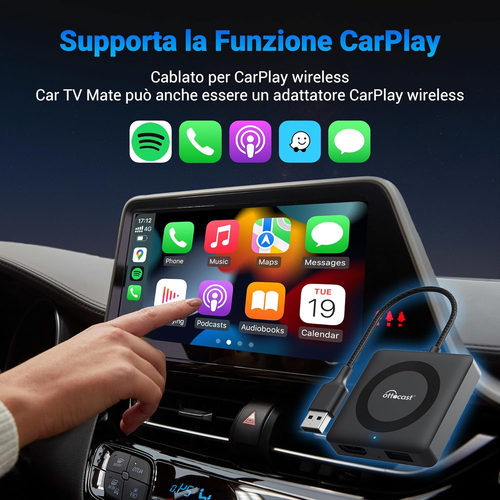 Ottocast Car TV Mate Pro C4 Accessori Auto Wireless CarPlay Android Auto HDMI - Photo 4/9