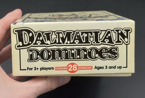Dalmatian Dominoes Dog-Shaped Domino Family Game No Rules + Yellowed Box - Imagen 6 de 13