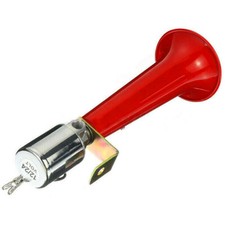 180DB Single Trumpet Air Horn Super Loud Red Plastic For Boat Truck Lorry Train 
