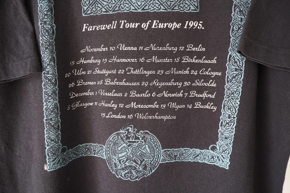 Camiseta Vintage Magnum 1995 Logo Grande Música Hard Rock Talla XL Negra Años 90 Foto 4 de 4