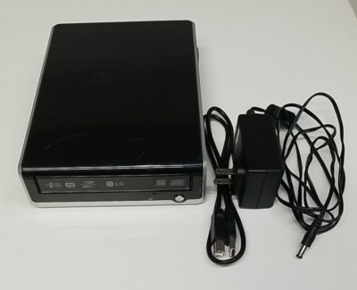 LG External Super Multi DVD Rewriter Model GSA-2166D + Power Supply + Cable