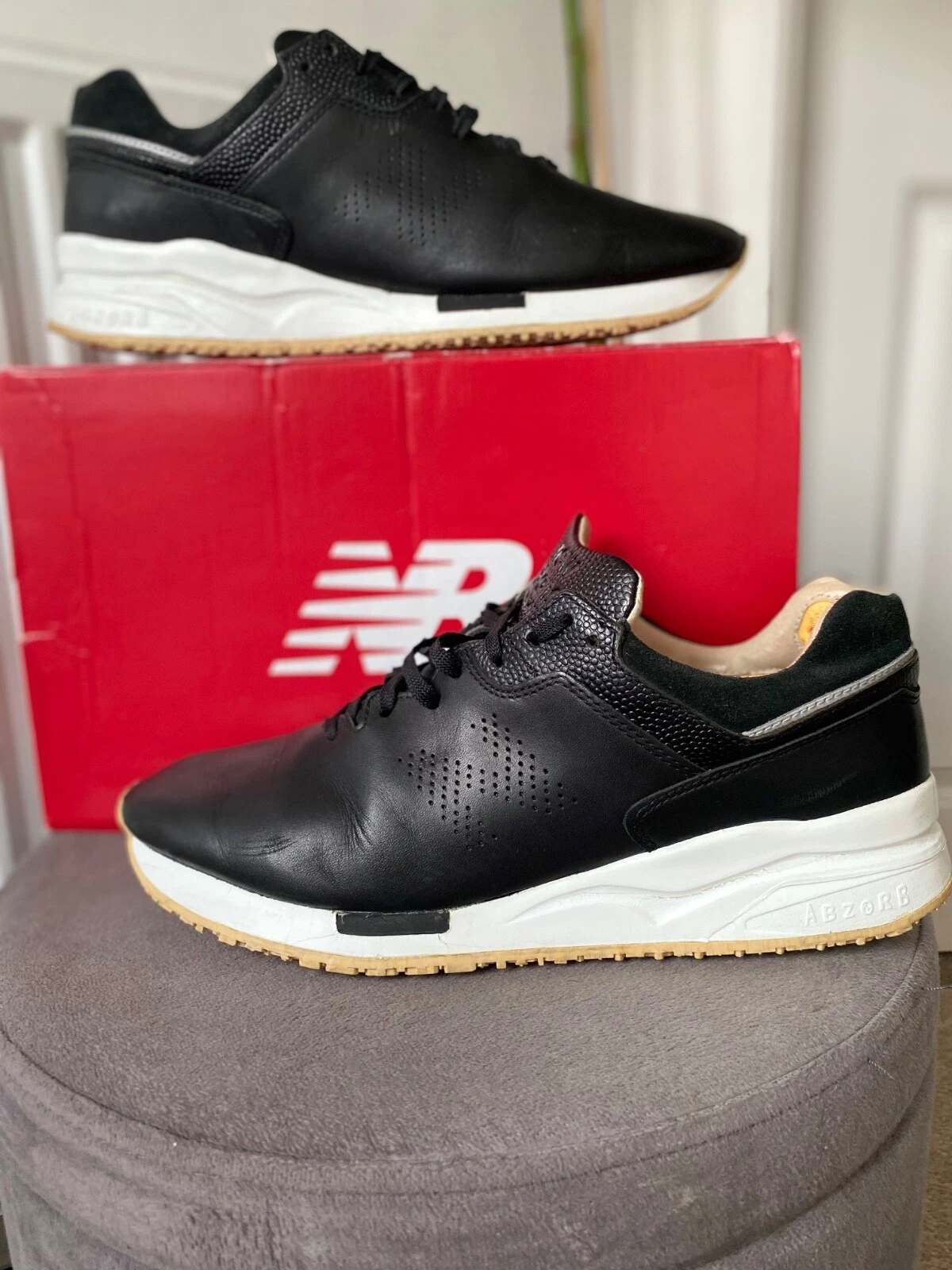 risciacquo uomo new balance MI2016 Tokyo Studio Design in pelle nera